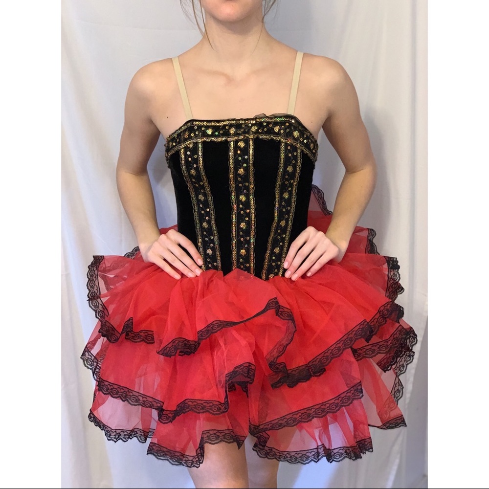 Red and Black Dance Costume